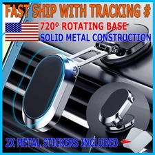 360° Rotation Magnetic Phone Holder Foldable Car Mount Stand Dashboard Universal