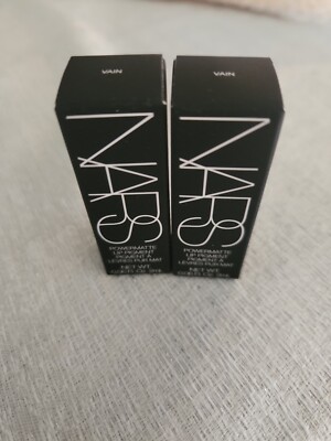 2x NARS Powermatte Lip Pigment Lipstick 0.06 oz MINI Travel Size In VAIN  NIB