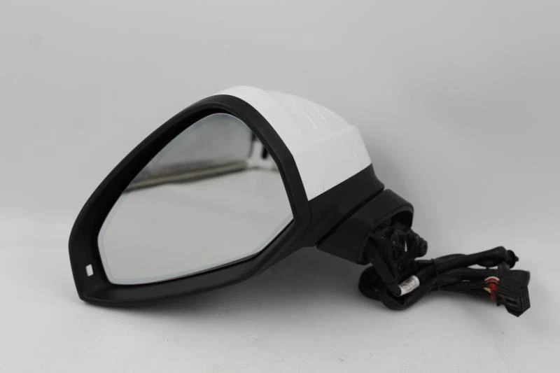 Left White 12 Wire Driver Side View Mirror Power 2017-2019 AUDI A4 OEM #7568 - Image 4 of 4