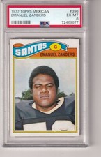 1977 Topps Mexican # 396  EMANUEL ZANDERS  Saints  Jackson State   PSA 6