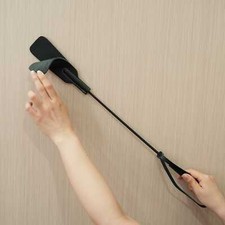 58cm Horse Riding Crop Whip Long Flogger Spanking Faux Leather for Women Couples