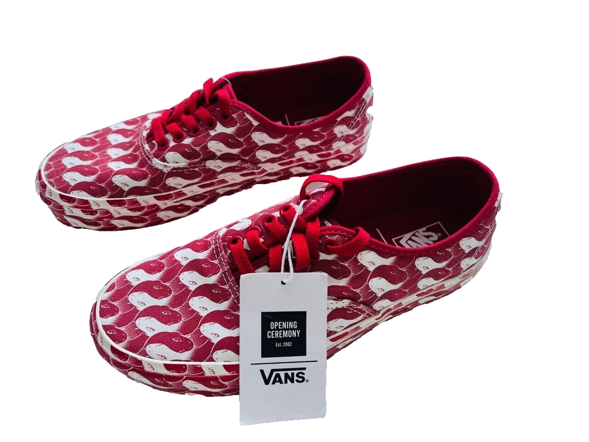 Vans x Opening Ceremony Limited Edition Sneaker Shoes Red ( 8.5