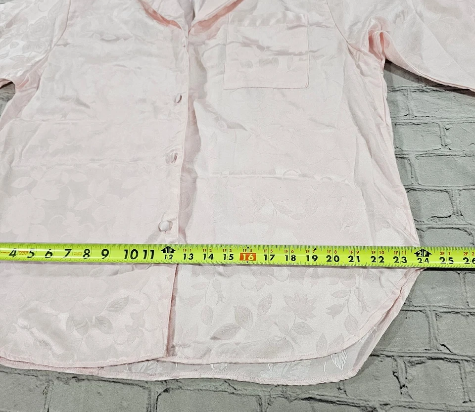 Jaclyn Smith Intimates длинным рукавом розовый кнопка сна рубашка женщин размер большой  - Изображение 3 из 4