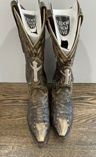 Women's Dan Post DP3621 Vintage Tan Cross Cowgirl Boots 6 M SHC