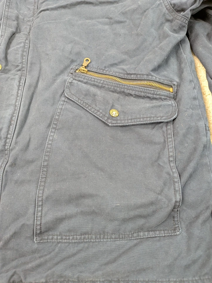 Chaqueta Arizona Para Hombre Grande Azul Vintage Abrigo Tareas Granero Trabajo de Campo Franela Forrada Foto 2 de 4