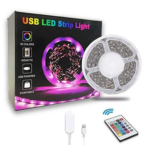 20ft USB LED Strip Lights RGB Color Changing Mood Lamp 5V 5050