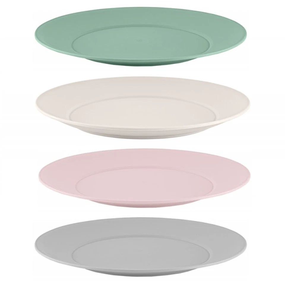 4er Set Camping Teller Kunststoff Campinggeschirr Tellerset Ø 24 cm Essteller