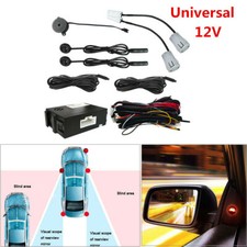 LED Car Blind Spot Monitoring System Black Ultrasonic Sensor Distance Warning