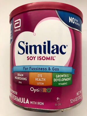 4 Cans Similac Soy Isomil Infant Formula 12.4oz EXP 01/01/2026