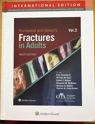 Rockwood and Green's Fractures in Adults Ninth Ed. Vol.2 Rockwood and Green's Fractures in Adults Ninth Ed. Vol.2