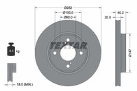 2X Textar 92303703 Bremsscheibe FüR Suzuki