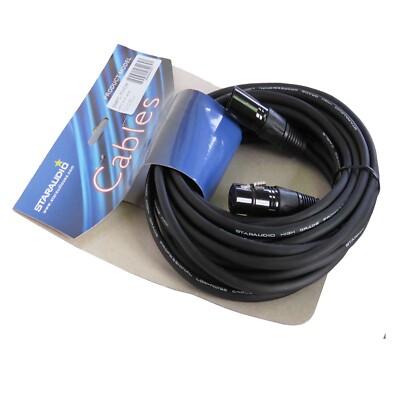 25ft Male XLR Cable to 3-Pin Shielded Female Cable for Mixer Mic DJ Audio Cable