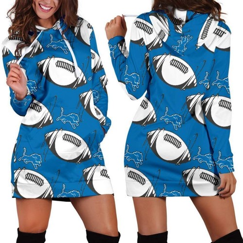 Detroit Lions Hoodie Dress Long Sleeve Jumper Dress Hooded Sweatshirt New  Gifts | eBay