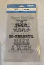 Vellum Phrases - Birthday (4 Sheets)
