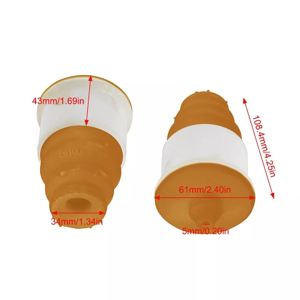 Rear Suspension Bump Stops (2-Pack) For Fiat 500, 500C, Abarth, Panda - Replace #51811829, 50703905