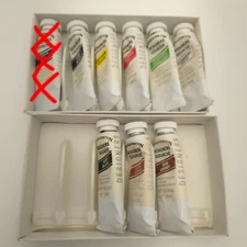 Vintage Winsor & Newton designers gouache 8 x 14 ml tubes artist paint