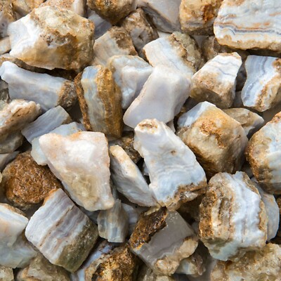 Glacial Blue Lace Agate - Rough Rocks for Tumbling - Wholesale Stone Crystal