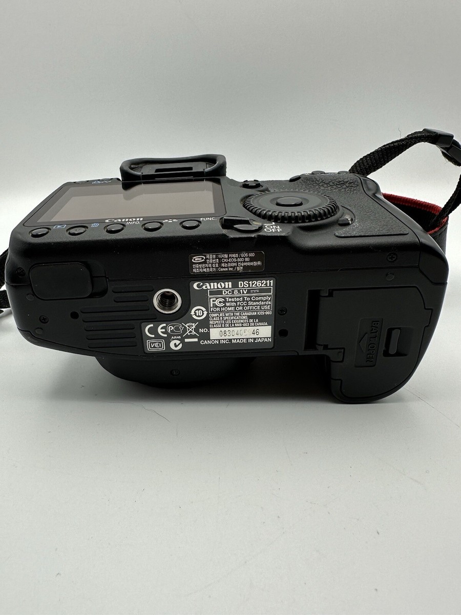 Canon EOS 50D DSLR Model DS126211 Black Camera Body W/ Battery +