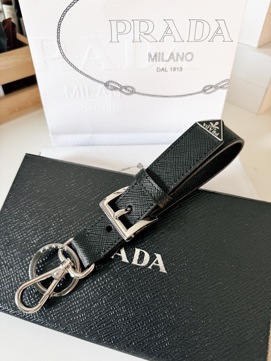 Prada Saffiano Leather Key Ring Black RP$460 | eBay