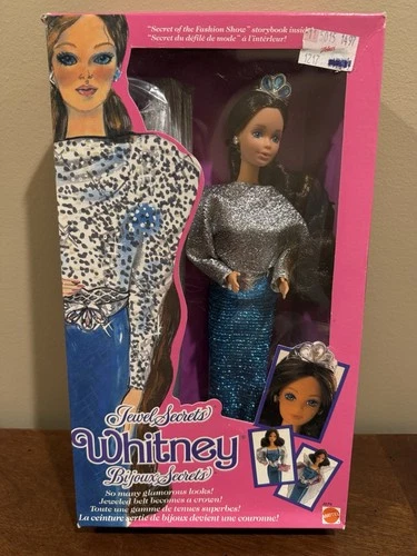 VINTAGE 1986 BARBIE DOLL JEWEL SECRETS WHITNEY NEW SEALED IN BOX NRFB 3179