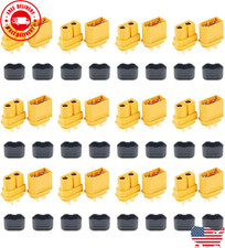 12 Pair XT60H Male Female Bullet Connectors Plug w/ Sheath for RC Lipo Battery