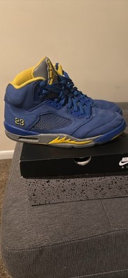 Jordan Air Jordan 5 Retro Laney High Top Blue Yellow Men's Sneakers Men 10.5 