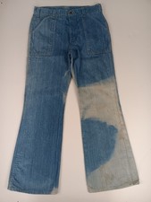 Vintage Levis 544 Orange Tab Flare Bell Bottom Mens Light Wash Jeans 34x31
