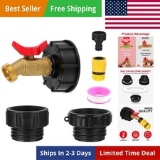 275-330 Gallon IBC Tote Tank Adapter,3-Size IBC Tote Adapter, 2.44" Fine  2 "F...