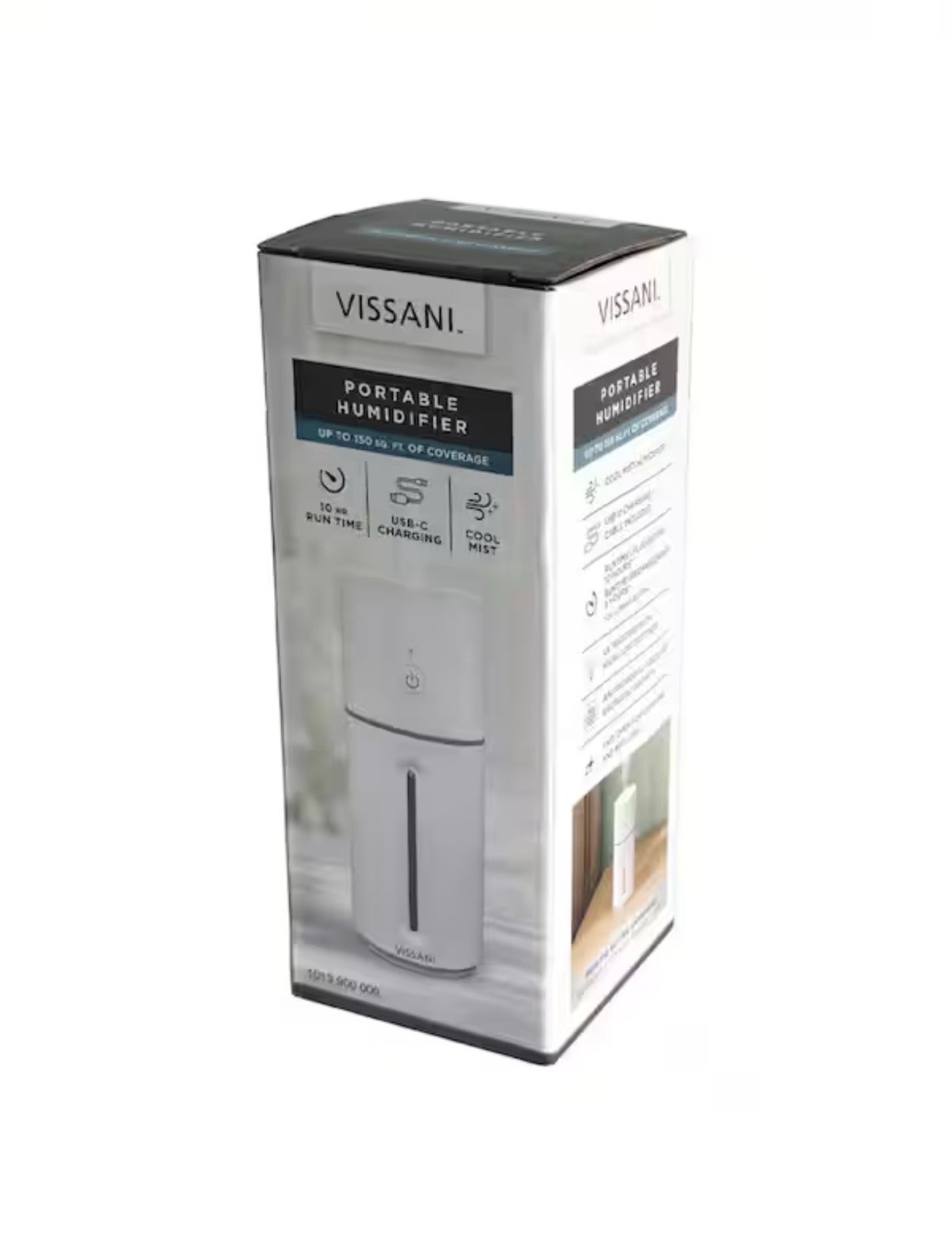 Vissani   Portable Cool Mist Humidifier, 10H Runtime, For Travel, or Desk
