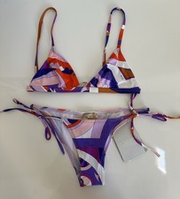 EMILIO PUCCI Women  s Swimsuit Multicolor Logo Size IT38 