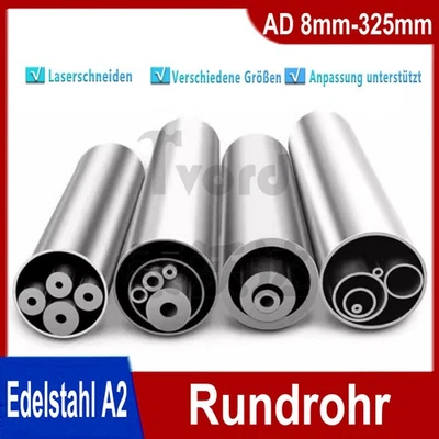 304 Edelstahl Rohr Rundrohr Außendurchmesser 8mm~325mm Edelstahlrohr Länge 300mm - Bild 1 von 4