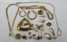 Modern 14K Yellow Gold Fine Jewelry Earrings And Chain Mixed Lot