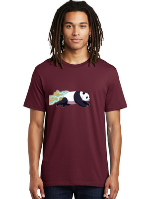 Panda-With-Lightning-2 Mens Graphic Tee, 100% Cotton, Casual Summer Wear
