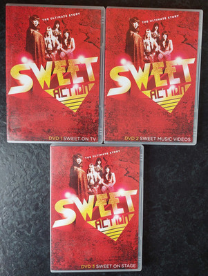 Sweet   Action! The Ultimate Sweet Story 3 DVDs Glam Rock Best Of Live