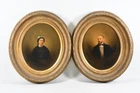 Q76S32- 2 Painting Portraits Man and Woman Couple(?) 2nd half 19th century
