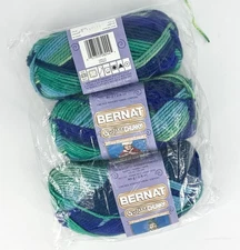 Bernat Softee Chunky CIRCUS Color - Lot 3 Pack NEW Sealed 5 Bulky Wt. Acrylic
