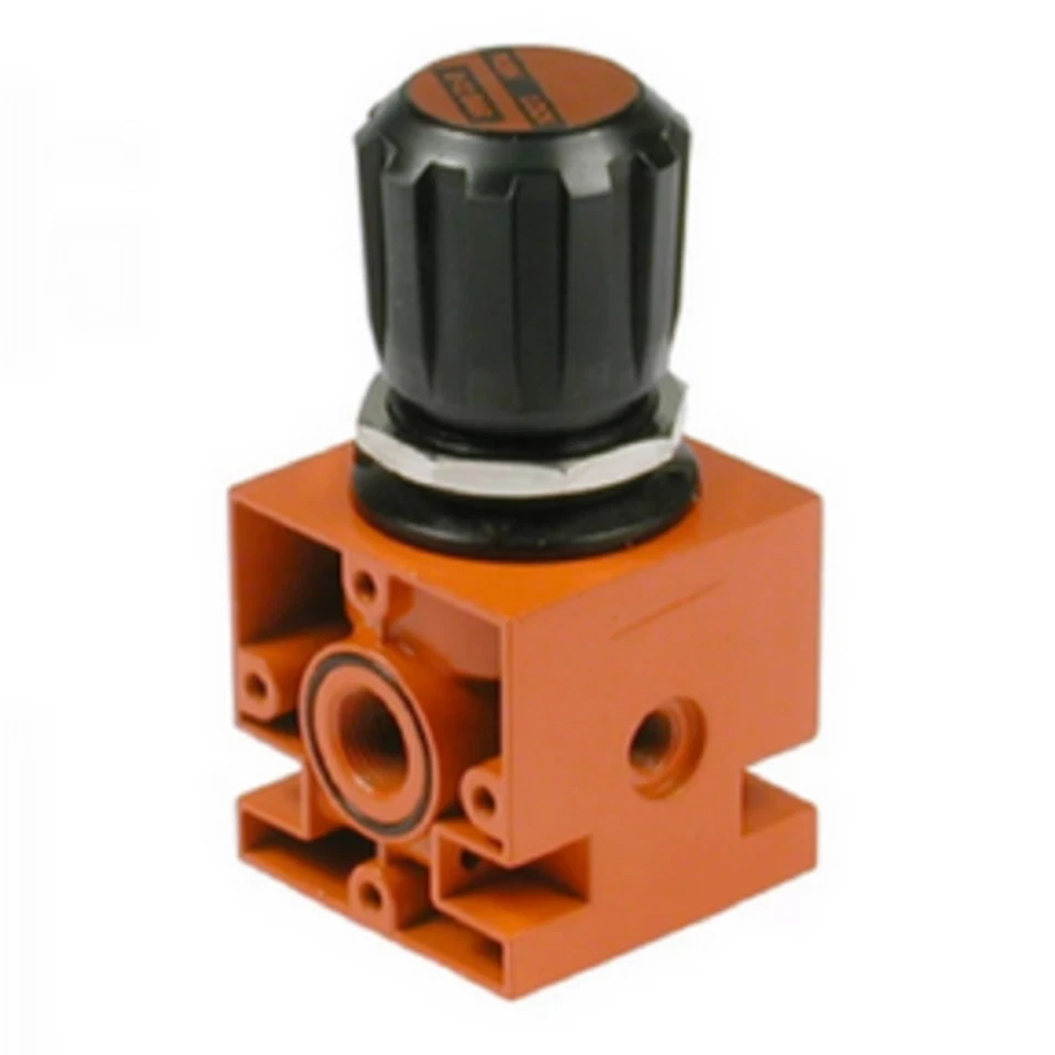 METAL WORK Druckminderer DM 214-12 / G 1/4"i / 0-12 bar, Orange, innen G 1/4“, Aluminiumdru