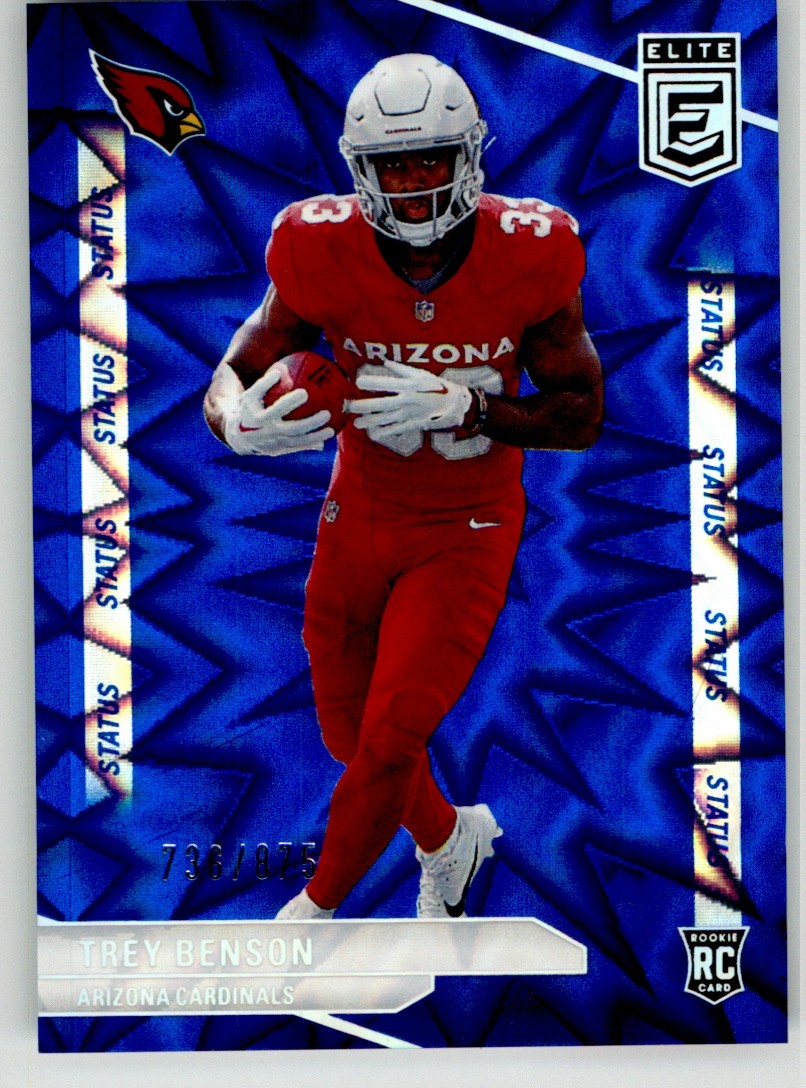 Trey Benson 2024 Donruss Elite Status Explosion 124 #/875 Cardinals Rookie