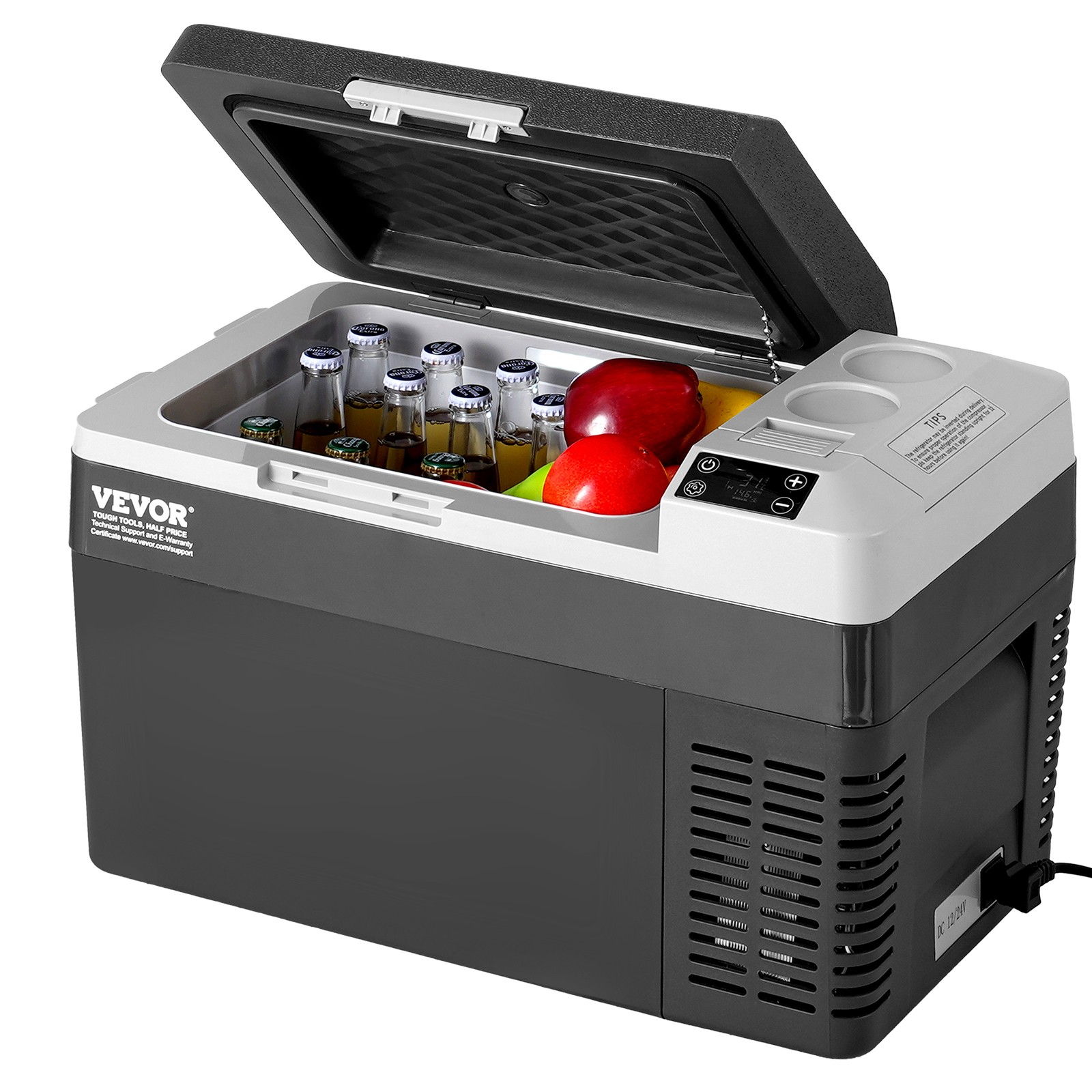 Mini frigo de voiture à compression 25L VEVOR, fraîcheur stable sans glaçons