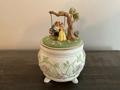 Disney Lenox Beauty Loves The Beast Trinket MUSIC Box Beauty And Beast - RARE 