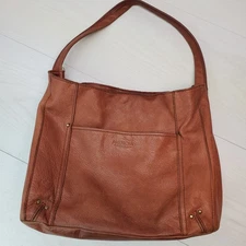 American Leather Co Brown Genuine Leather Shoulder Bag Hobo Style