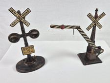 Vintage Marx Toys O Scale Railroad Crossing Signal Lot of 2