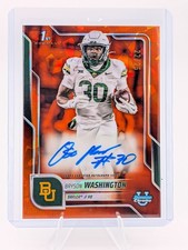 Bryson Washington Bowman Chrome 2025 Sapphire Orange /25 Auto