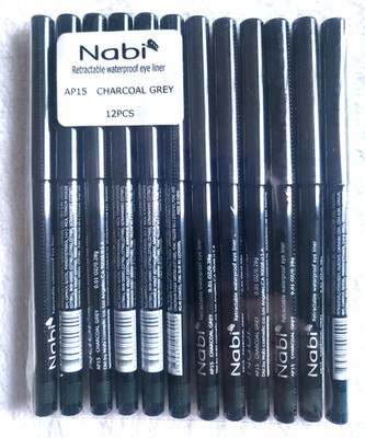 Retractable Waterproof Eyeliner 12 Liners Lot Charcoal Grey Color And More