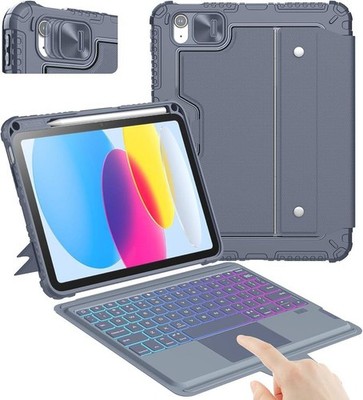 Nillkin iPad A16 (11th Gen) / 10th Gen Case with Detachable Keyboard, Gray