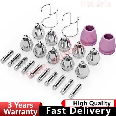 24PCS Plasma Cutter Torch Consumables Tip Kit for SG-55 AG-60 WSD-60 CUT50 60Amp