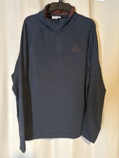 Ducks Unlimited 1/4 Zip Fleece Sweatshirt Men's Size L Navy