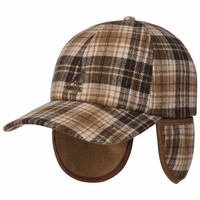 Kangol Classic Plaid Cap Mit Ohrenklappen Basecap Baseballcap Wollcap