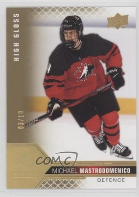 2022 Team Canada Juniors Men's U-18 High Gloss 3/10 Michael Mastrodomenico 12g9