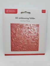 CCH2 Crafters Companion Christmas Foliage 3-D embossing folder new